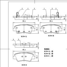 D1594 superior stopping power 182036 auto brake  pads for HYUNDAI Accent